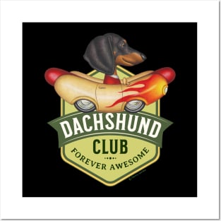 Dachsund Club Flame Car Posters and Art